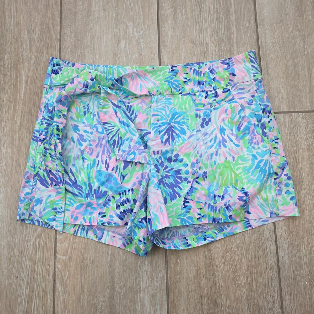 Lilly Pulitzer Kaden Shorts Womens 14 Shell of a Party Floral Stretch NWT